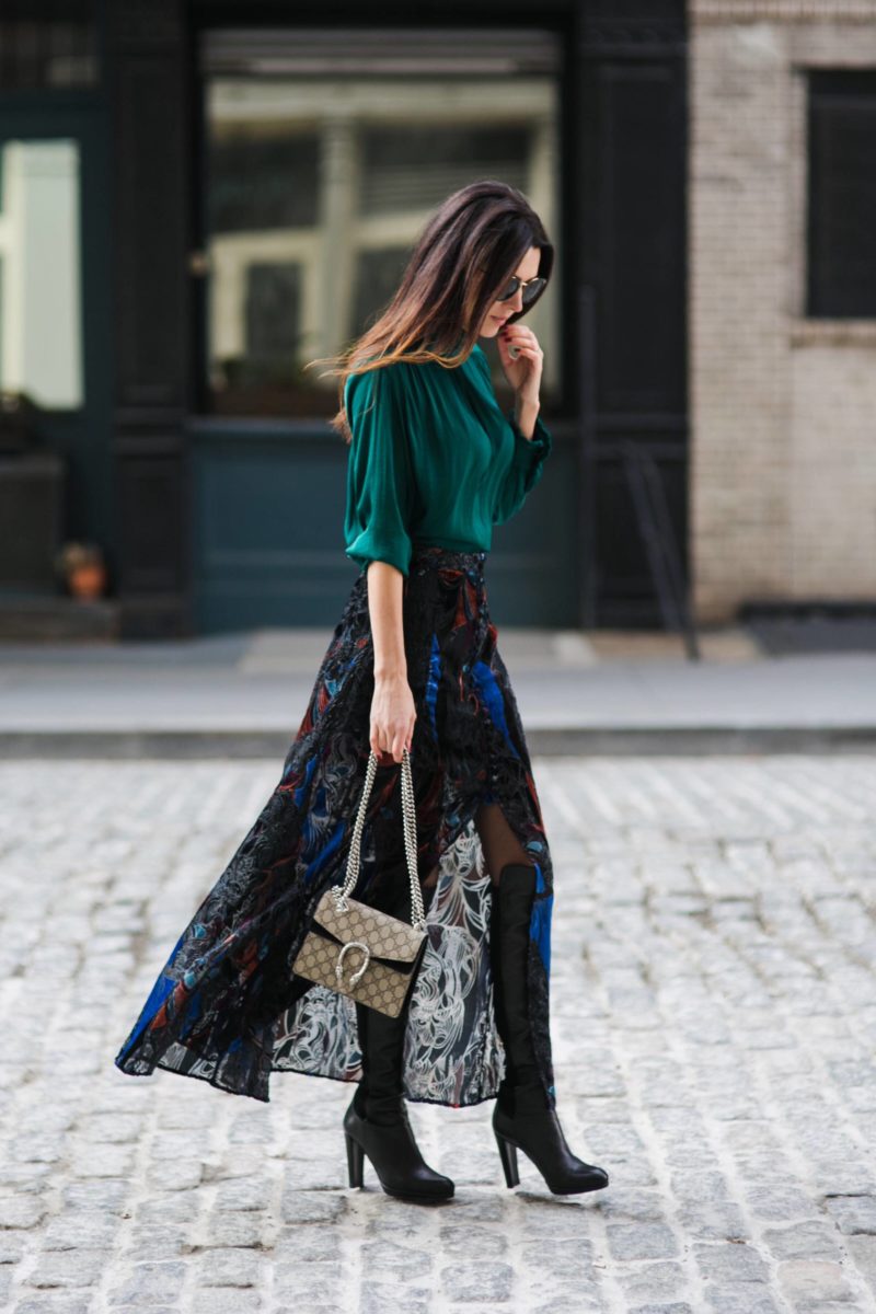 Velvet Skirts and OTK Leather Boots // Obsessions Now