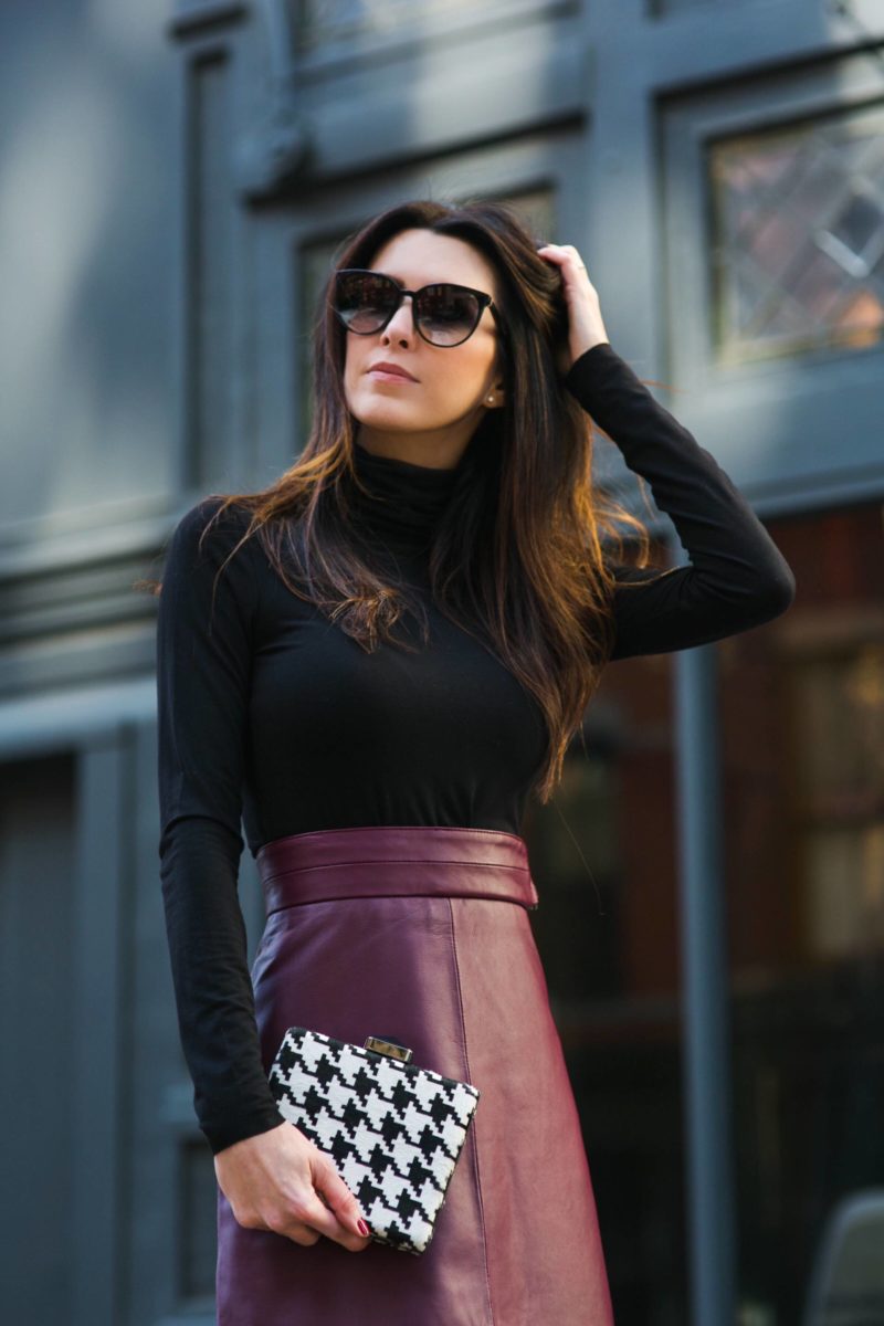 Turtlenecks with High-Waisted Skirts // Obsessions Now
